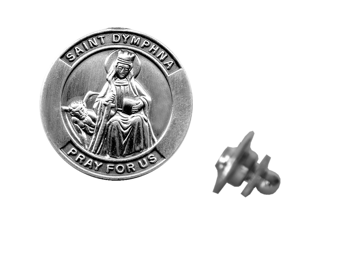 Saint Dymphna Devotional Candle with lapel pin
