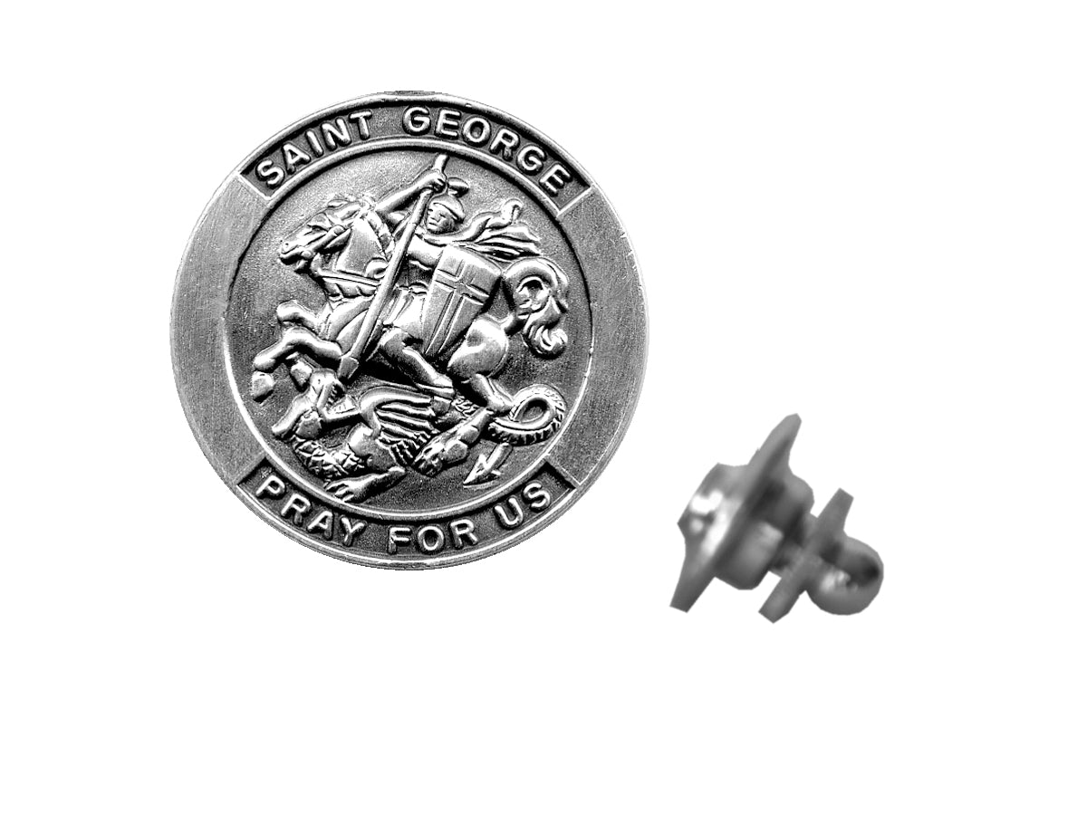 Saint George Devotional Candle with lapel pin