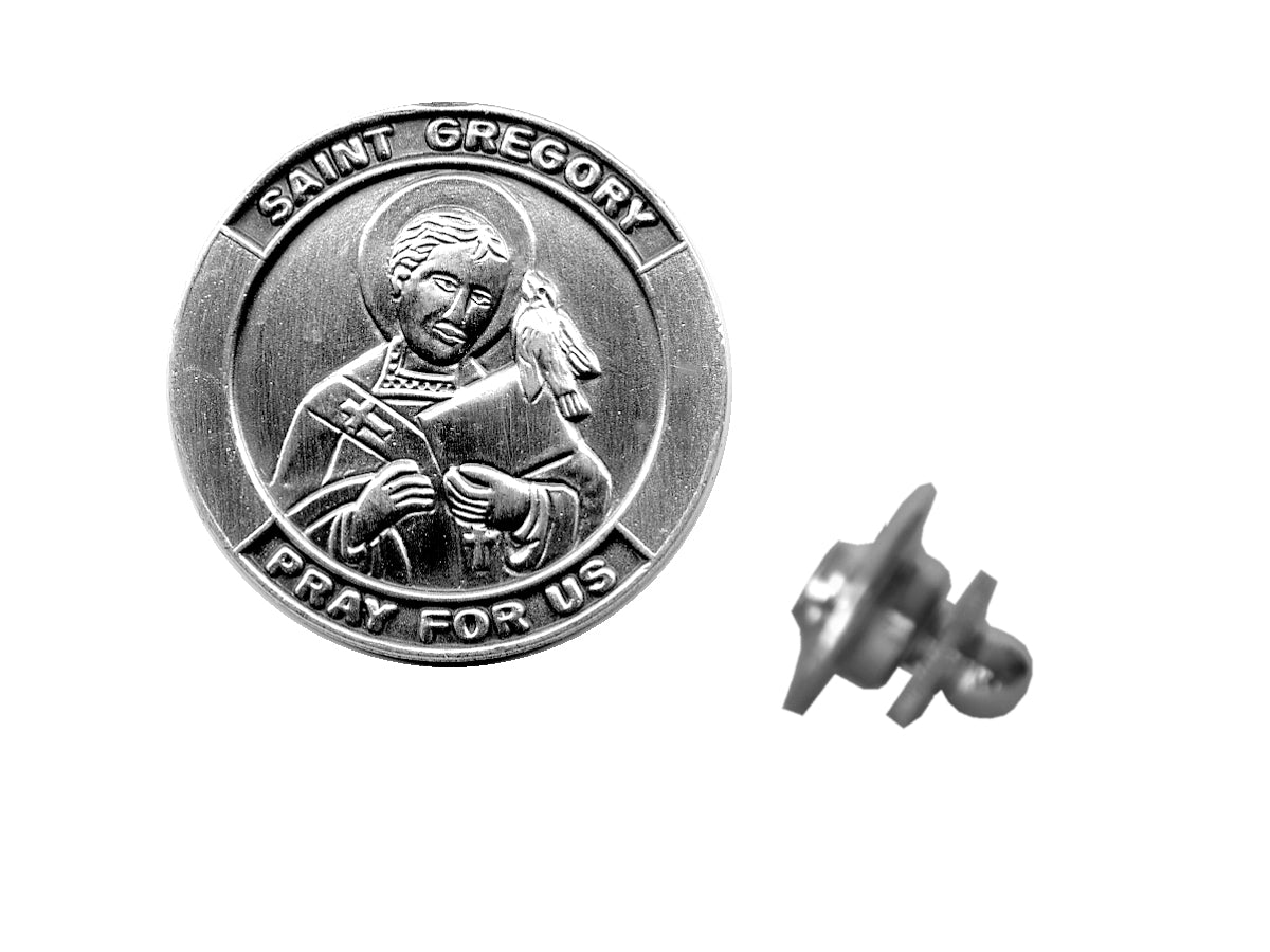 Saint Gregory Devotional Candle with lapel pin