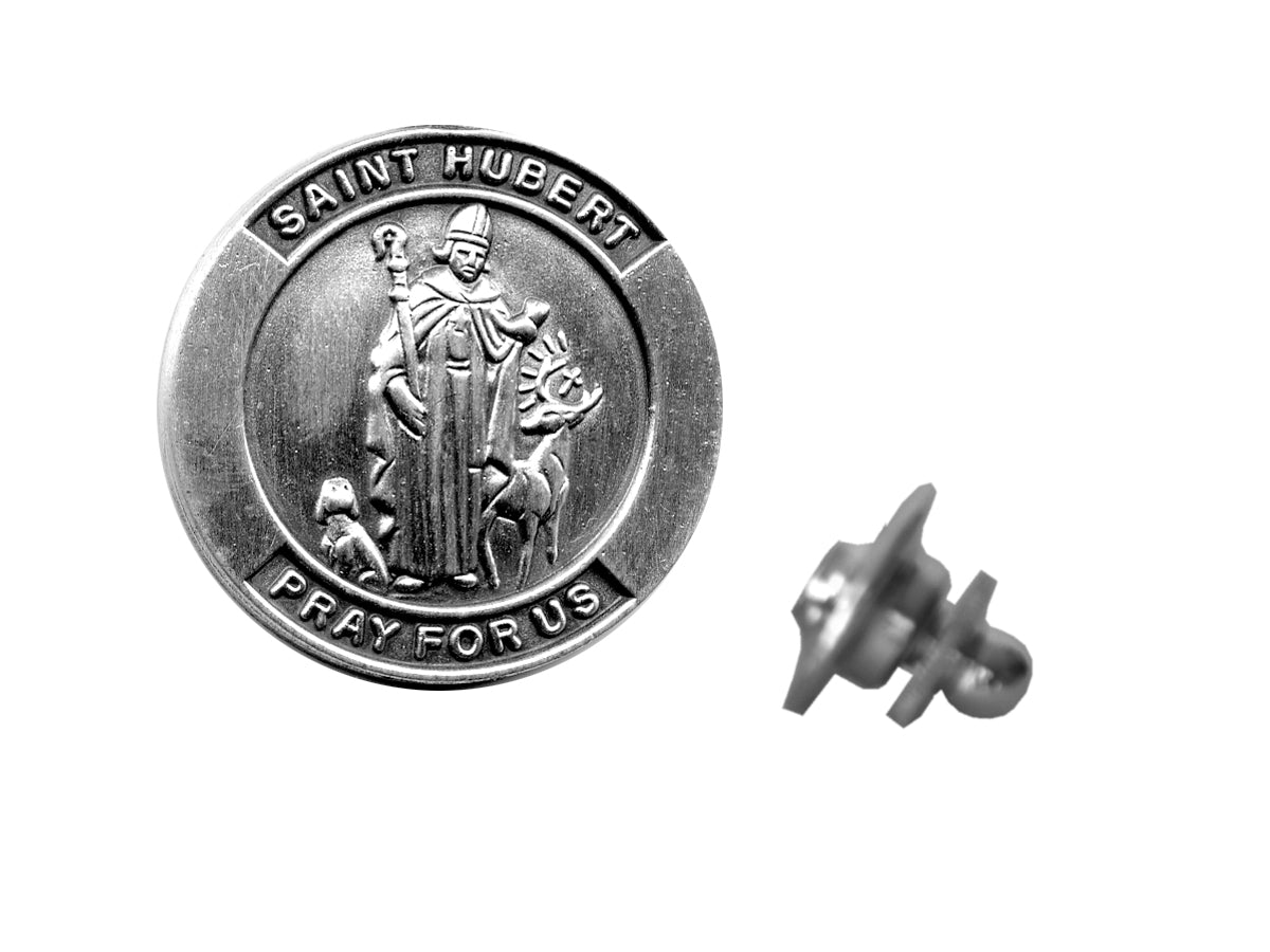 Saint Hubert Devotional Candle with lapel pin