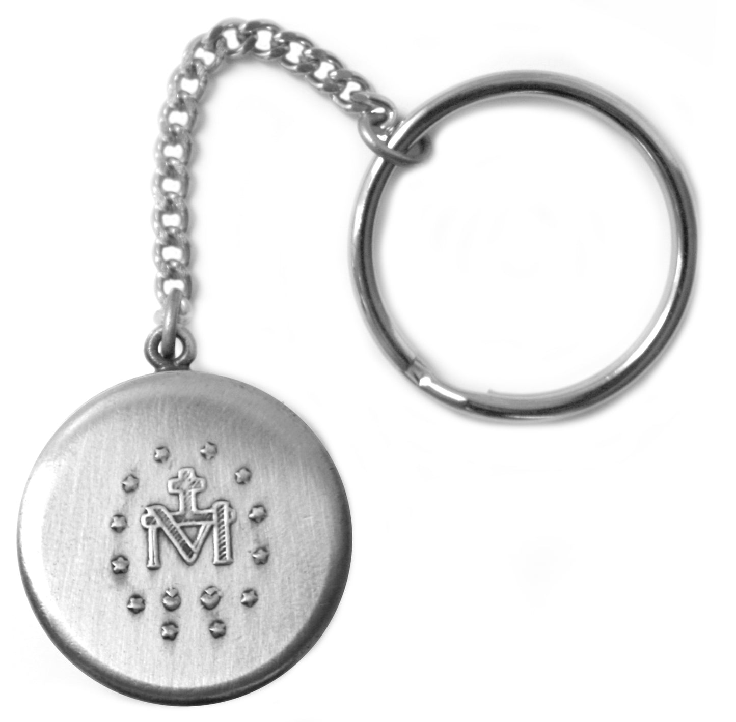 Miraculous Medal Pocket Rosary Box Keychain