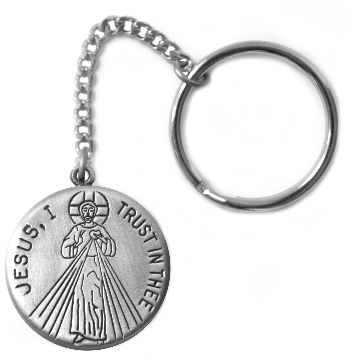 Saint Faustina Rosary Box Keychain