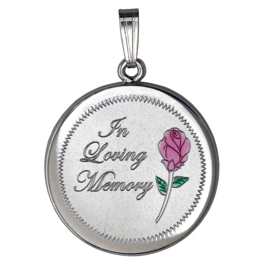 Memorial Container Loving Memory with Rose