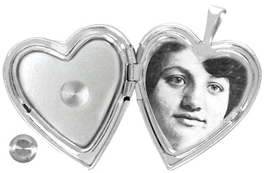 Sterling Forever In My Heart Memorial Heart Locket