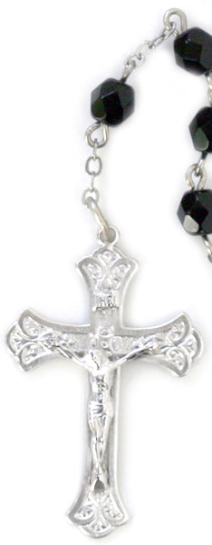 Chalice Locket Rosary Beads with "Communion" on back of locket