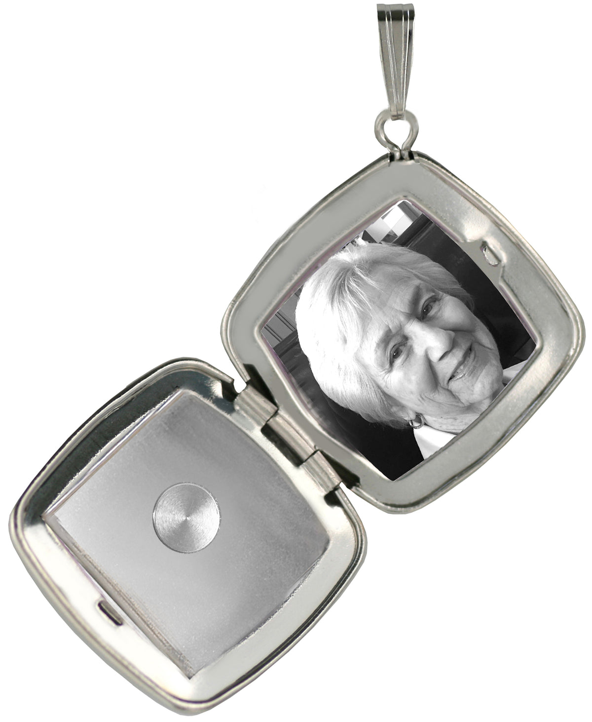 Sterling Silver Loving Memory Memorial Cushion Locket