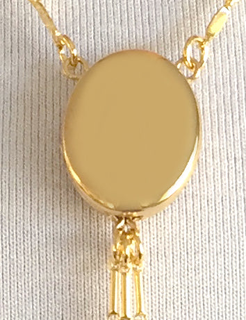 Three Wishes Oval Locket Necklace