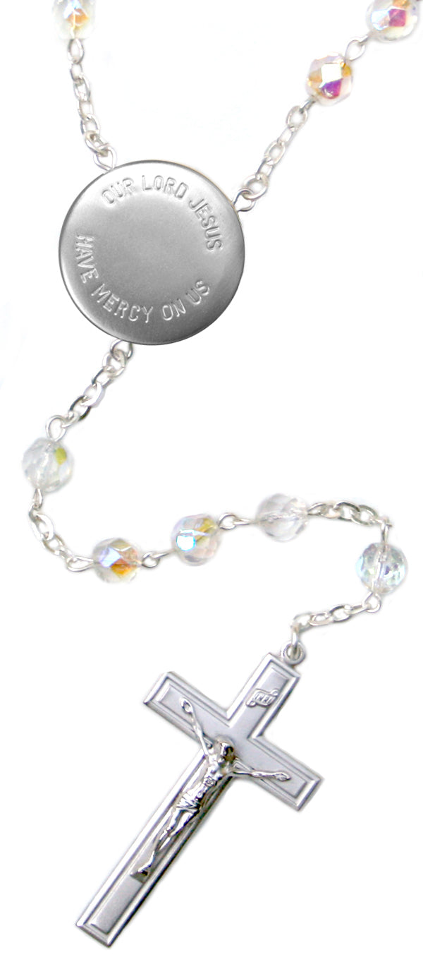 Ecce Homo Locket Center Rosary Beads