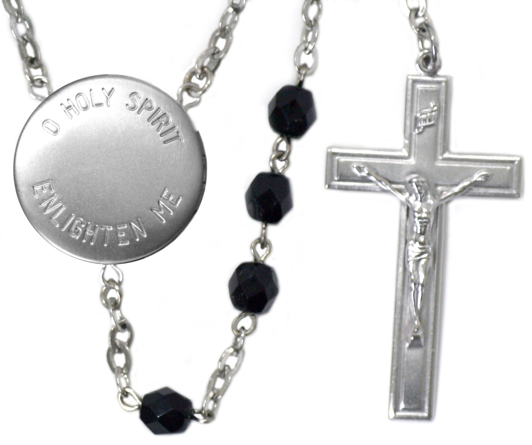 Holy Spirit Locket Center Rosary Beads