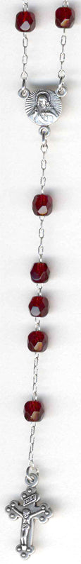 Small Garnet Rosary Beads for Rosary Boxes