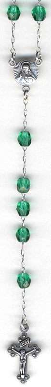 Small Emerald Rosary Beads for Rosary Boxes