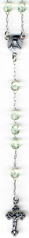 Small Peridot Rosary Beads for Rosary Boxes