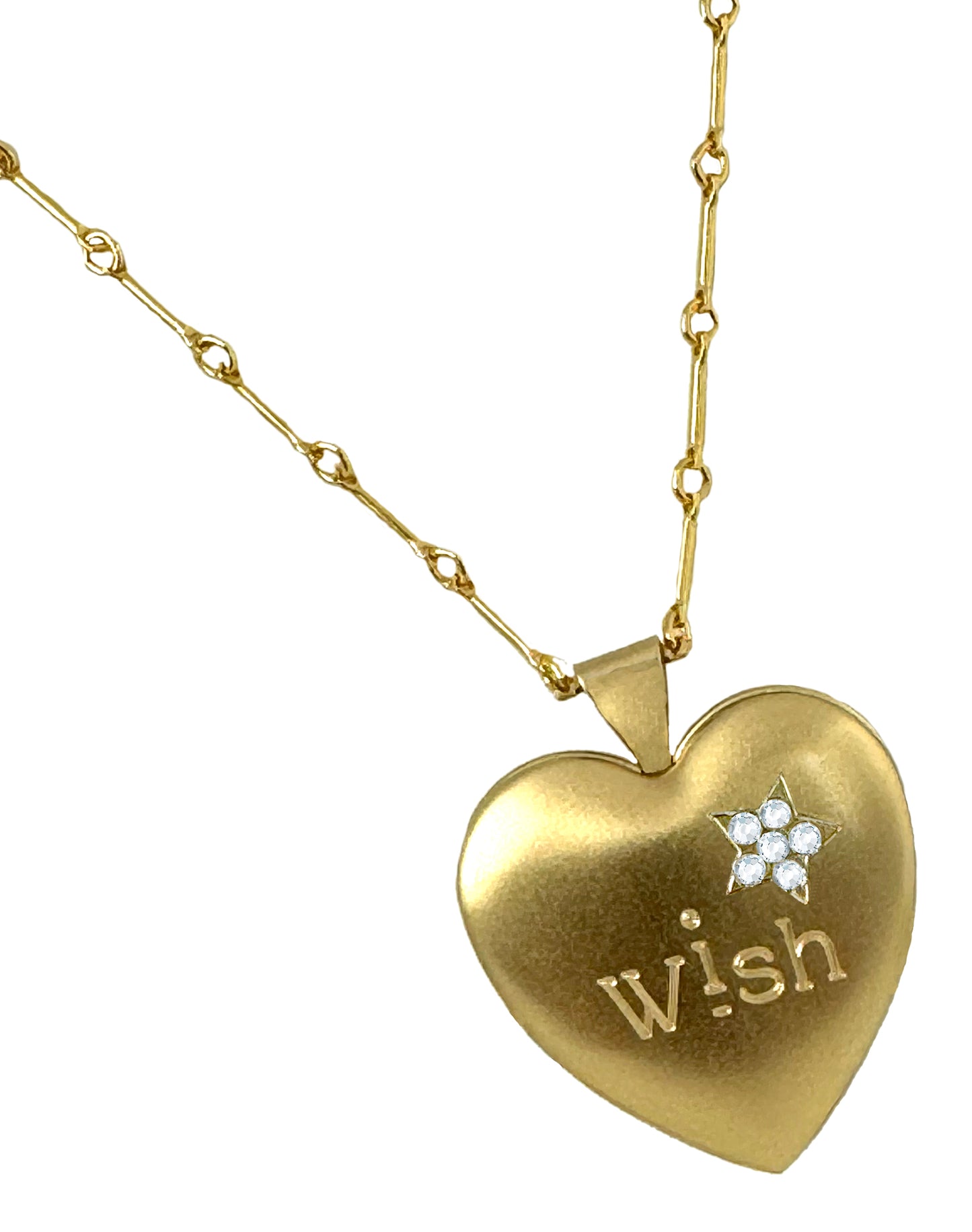 i Wish Heart Locket Necklace