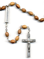 Olive Wood Mysteries Rosary Beads