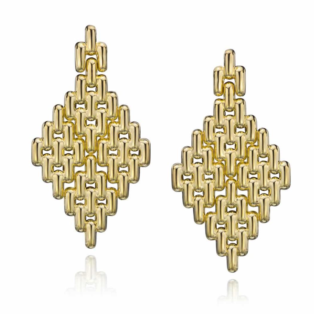 14k Gold Dipped Statement Tailored Door Knocker Earrings