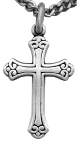 Sterling Silver Petite Ornate Cross Necklace