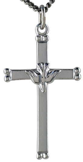 Sterling Silver Holy Spirit Cross Necklace