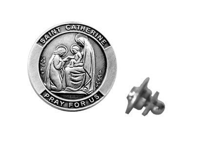 Saint Catherine Devotional Candle with lapel pin