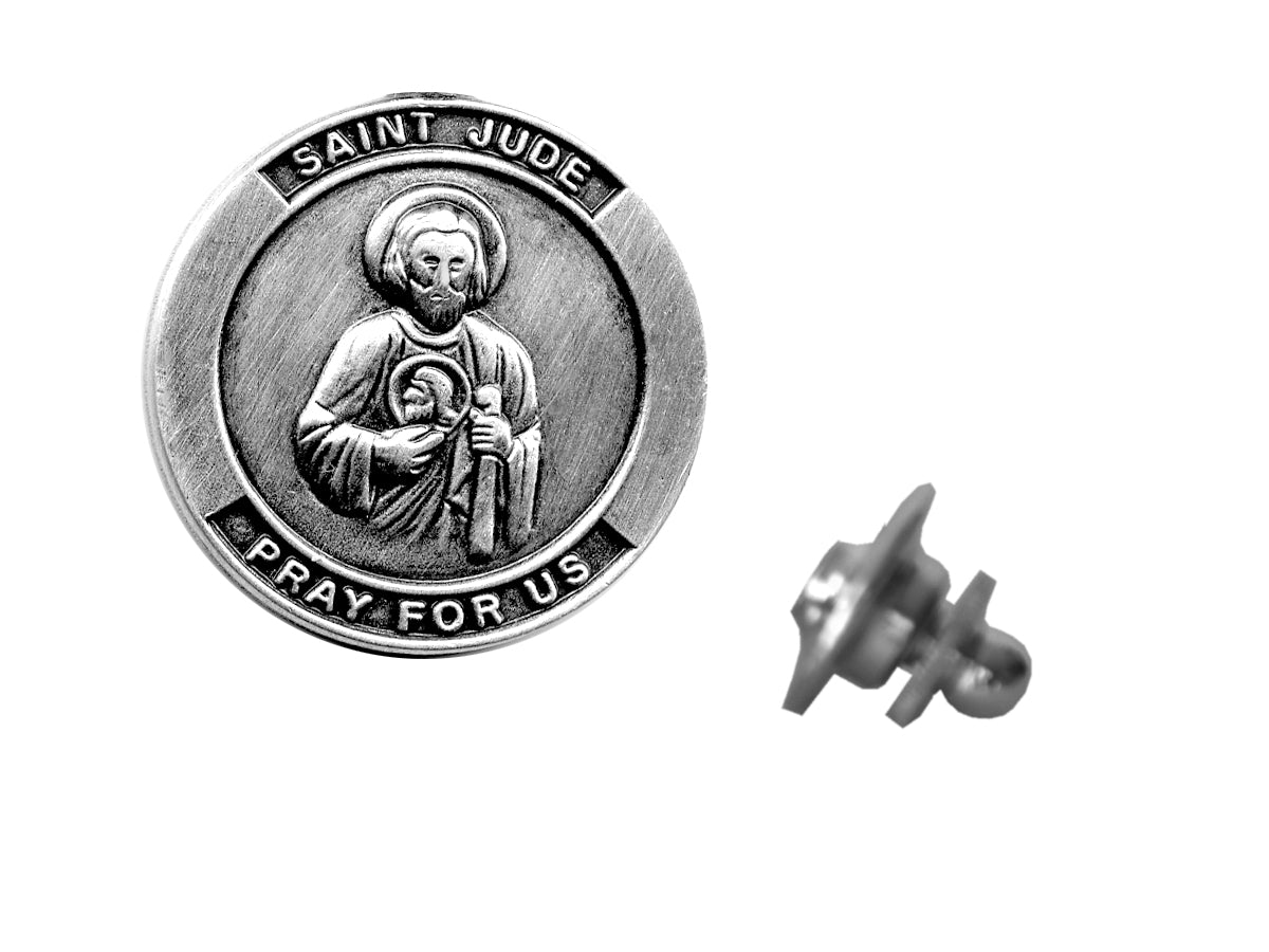 Saint Jude Devotional Candle with lapel pin