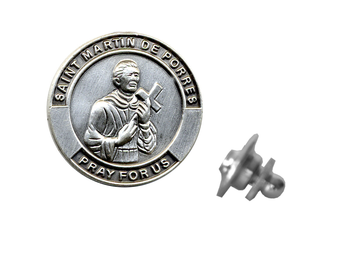 Saint Martin de Porres Devotional Candle with lapel pin