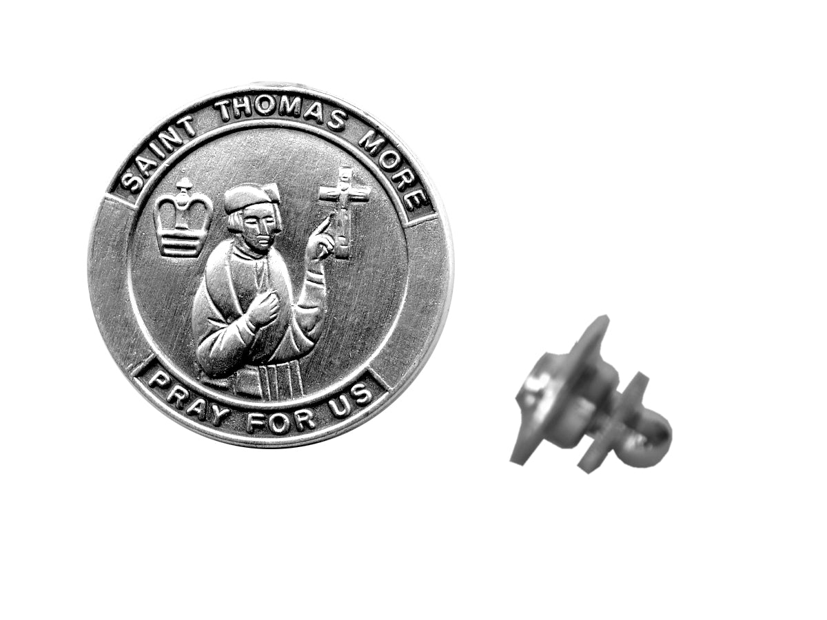 Saint Thomas More Devotional Candle with lapel pin