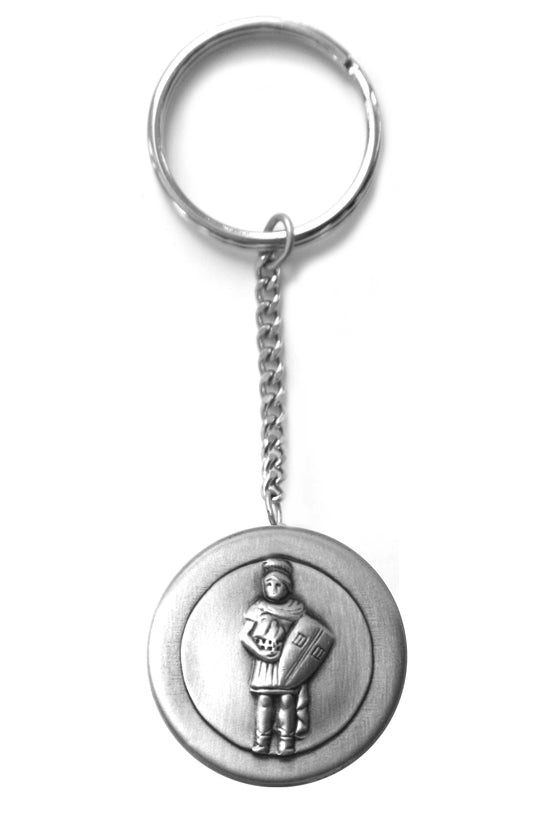 Saint Florian Rosary Box Keychain for Firefighters