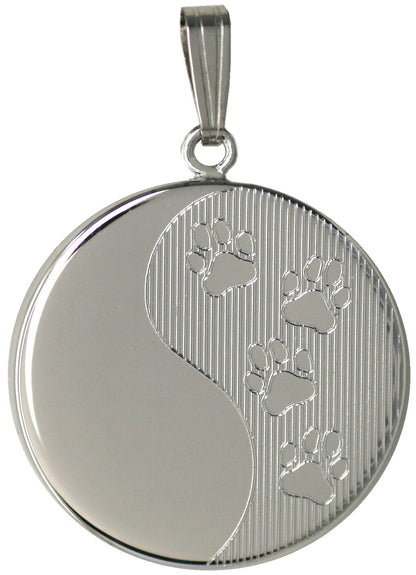 Paw Prints Pet Memorial Cremation Container Necklace