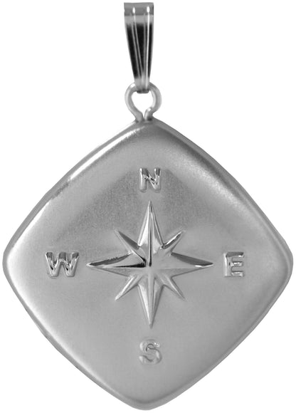 Sterling Silver Compass Cushion Locket