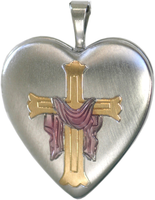 Sterling Silver Robed Cross Locket