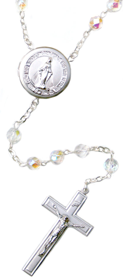 Miraculous Locket Center Rosary Beads