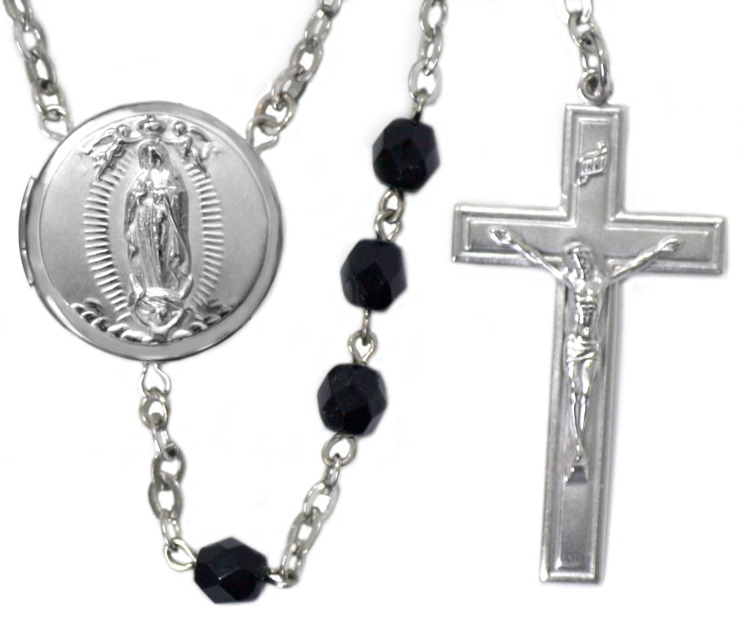 Our Lady of Guadalupe Locket Center Rosary Beads