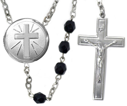 Cross Locket Center Rosary Beads