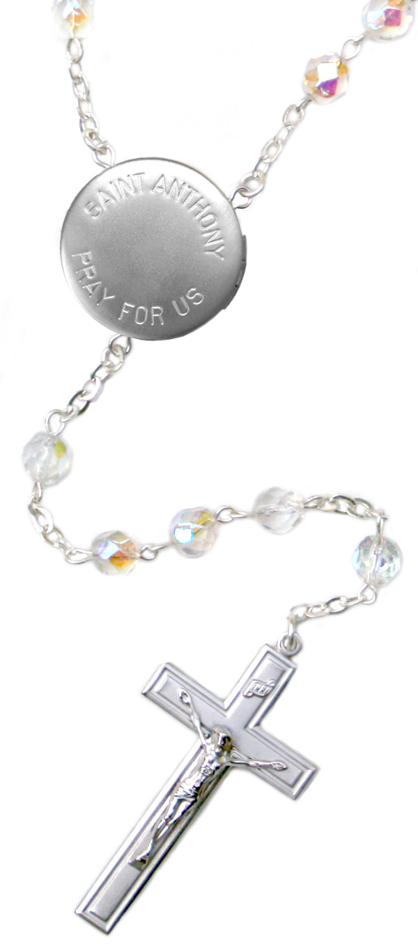 Saint Anthony Locket Center Rosary Beads