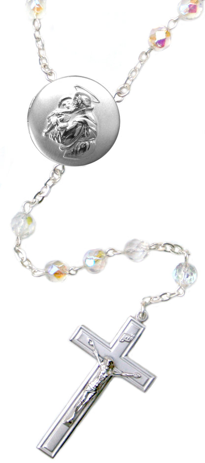 Saint Anthony Locket Center Rosary Beads