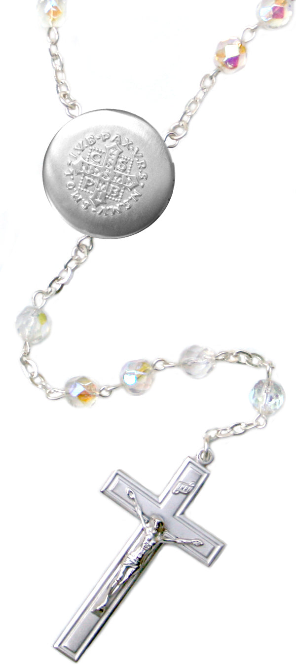 Saint Benedict Locket Center Rosary Beads