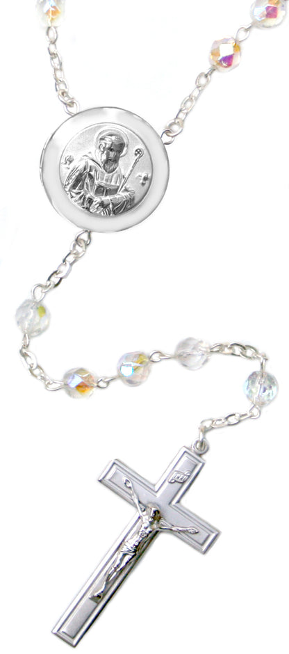 Saint Benedict Locket Center Rosary Beads