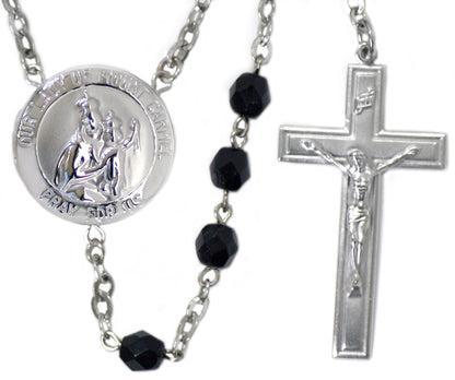 Our Lady of Mount Carmel Locket Center Rosary Beads