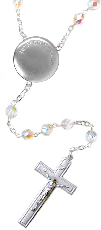 First Holy Communion Locket Center Rosary Beads