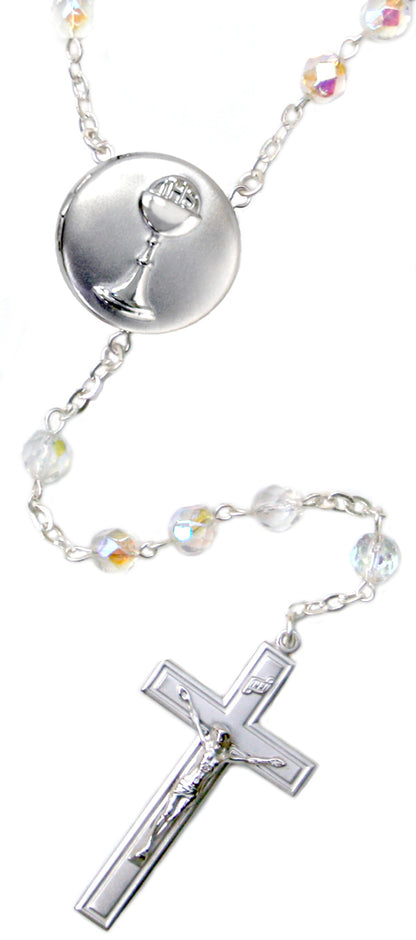 First Holy Communion Locket Center Rosary Beads