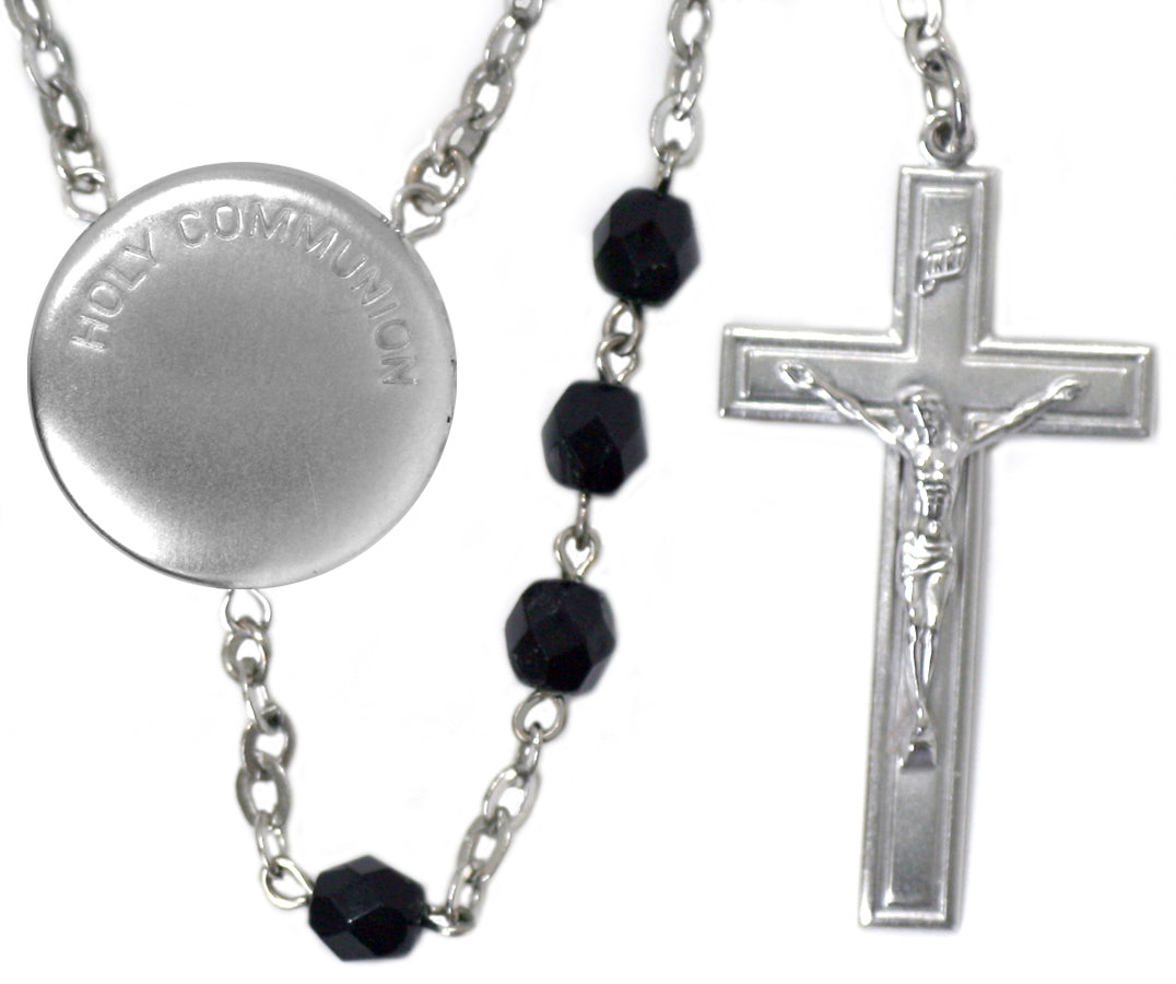 First Holy Communion Locket Center Rosary Beads