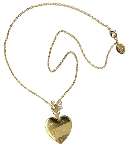 Wish Heart Locket Necklace