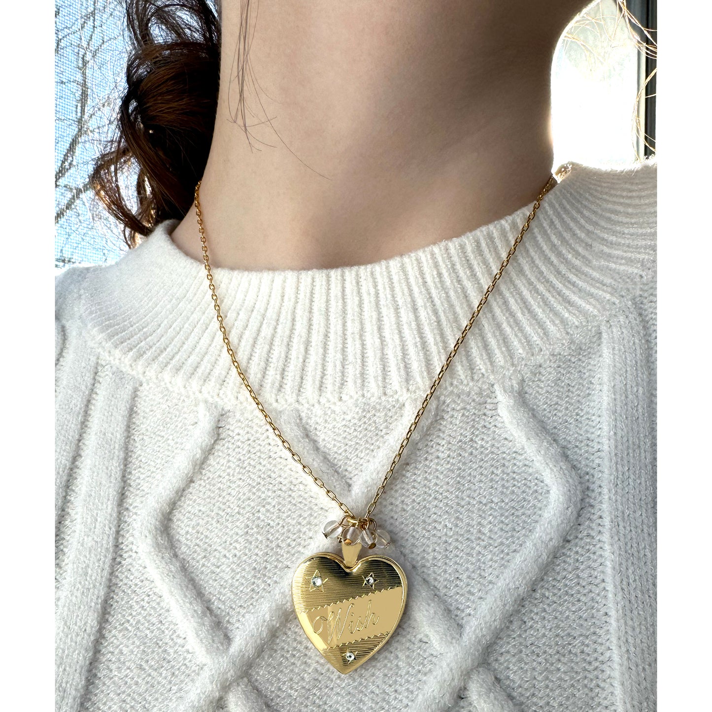 Wish Heart Locket Necklace