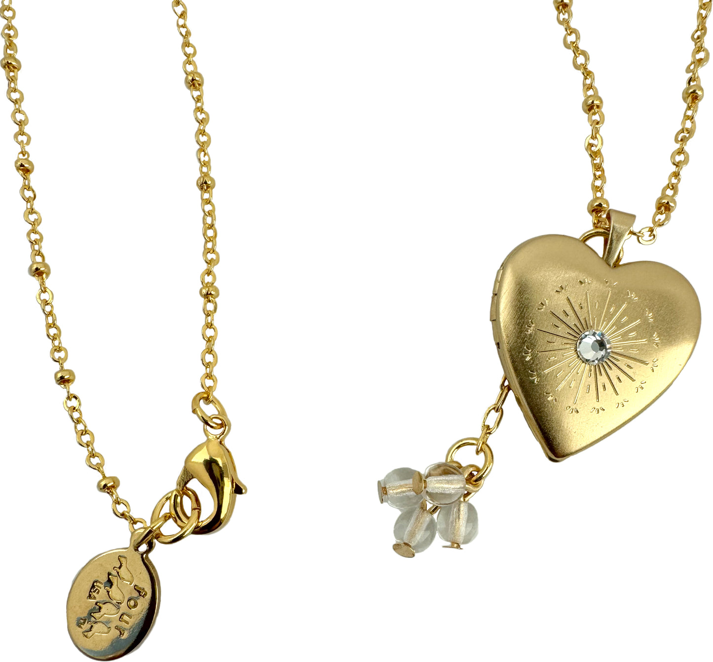 Dandelion Wish Heart Locket Necklace