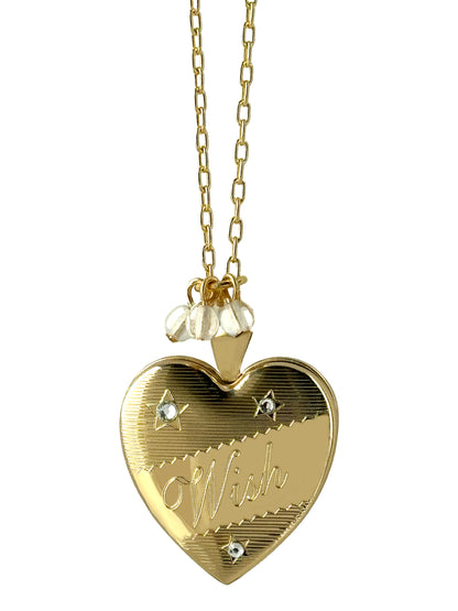 Wish Heart Locket Necklace