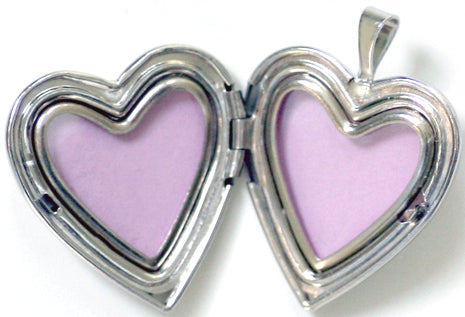 Sterling Silver Modern Mom Heart locket