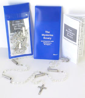 Mysteries Rosary Beads Prayers and Package