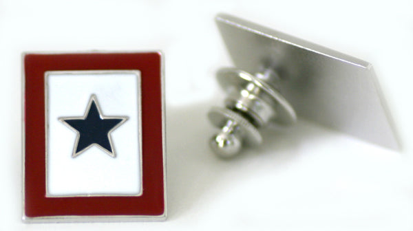 Sterling Silver Blue Star Lapel Pin