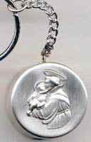 saint anthony rosary box key chain