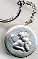 guardian angel communion rosary box keychain