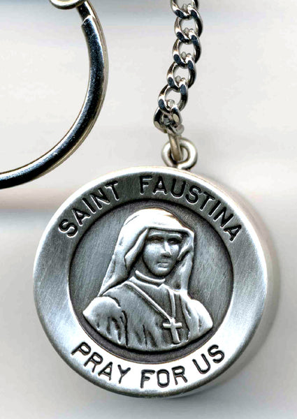 Saint Faustina Rosary Box Key Chain